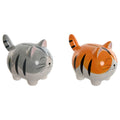 Money box Home ESPRIT Dolomite Cat 16 x 11 x 13 cm (2 Units)