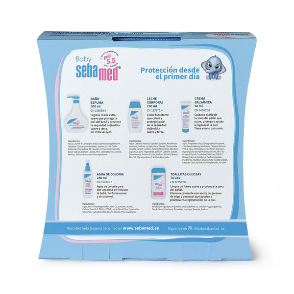 Gift Set for Babies Sebamed Canastilla Premium Mochila Sebi Lote 6 Pieces