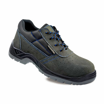 Safety shoes Blackleather Drilled S1P Without metal Suede