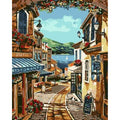 Paint by Numbers Set Alex Bog Descent to Lake di Iseo 40 x 50 cm