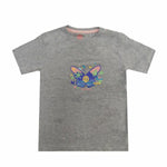 Child's Short Sleeve T-Shirt Rox Butterfly Light grey