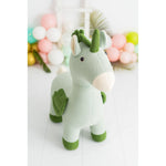 Fluffy toy Crochetts AMIGURUMIS MAXI Green Unicorn 98 x 88 x 33 cm