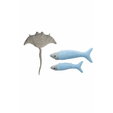 Set of soft toys Crochetts Manta ray Fish 3 Pieces