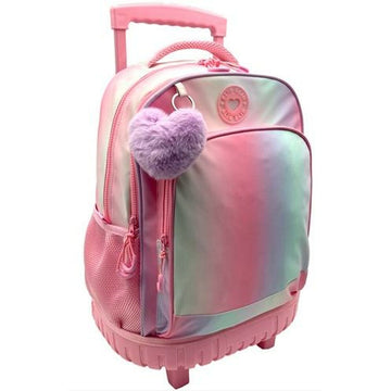 School Rucksack with Wheels Blin-Blin Kuky Pink 43 x 34 x 24 cm