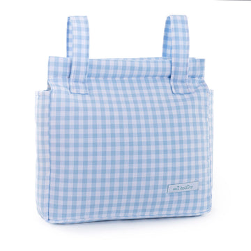 Organizer bag for baby stroller Mi bollito Blue Gingham 10 x 35 x 35 cm