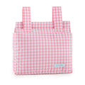 Organizer bag for baby stroller Mi bollito Pink Gingham 10 x 35 x 35 cm