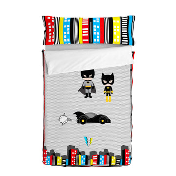 Quilted Zipper Bedding HappyFriday Mr Fox Bat Multicolour 105 x 200 cm