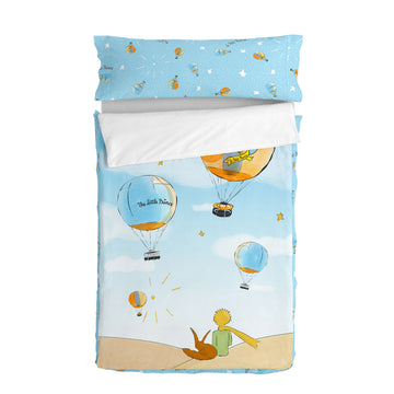 Quilted Zipper Bedding HappyFriday Le Petit Prince Montgolfiere Multicolour 105 x 200 cm