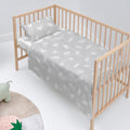 Bedding set HappyFriday Basic Kids Clouds Grey Baby Crib 2 Pieces