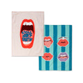 Kitchen Cloth HappyFriday Aware Lips Multicolour 70 x 50 cm (2 Units)