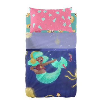 Bedding set HappyFriday Mr Fox Happy Mermaid Multicolour Baby Crib 2 Pieces