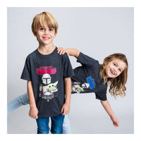 Child's Short Sleeve T-Shirt The Mandalorian Black