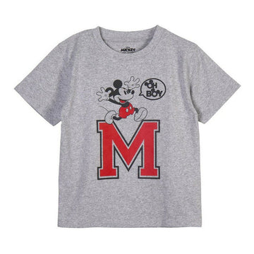 Short Sleeve T-Shirt Mickey Mouse Grey