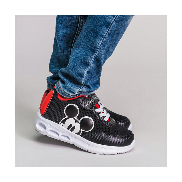 LED Trainers Mickey Mouse Black