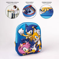 3D School Bag Sonic 25 x 31 x 9 cm Blue