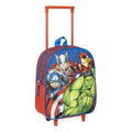 School Rucksack with Wheels The Avengers Blue 25 x 30 cm