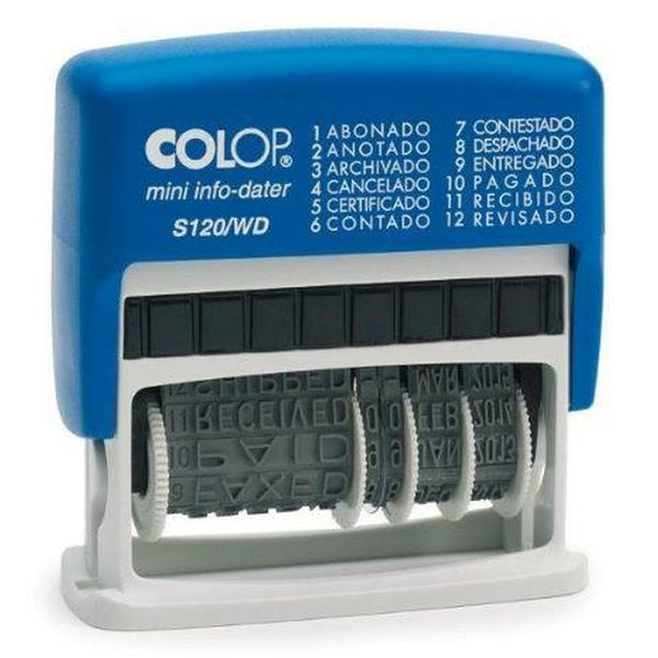 Stamp Colop S120/WD 4 x 42 mm Date Blue