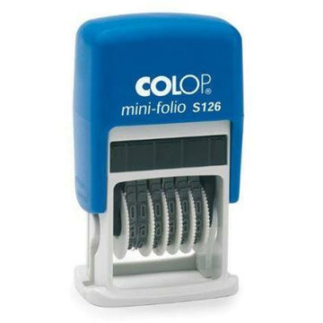 Stamp Colop S 126 Blue White Black