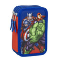 Triple Pencil Case The Avengers Blue 12,5 x 6,5 x 19,5 cm