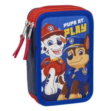 Triple Pencil Case The Paw Patrol Blue 12,5 x 6,5 x 19,5 cm