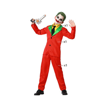 Costume for Adults Red Male Clown Children's