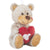 Fluffy toy Creaciones Llopis Beige Bear Heart 18 cm