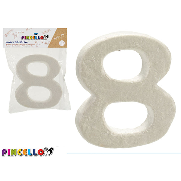 Number Number 8 polystyrene 2 x 15 x 10 cm (12 Units)