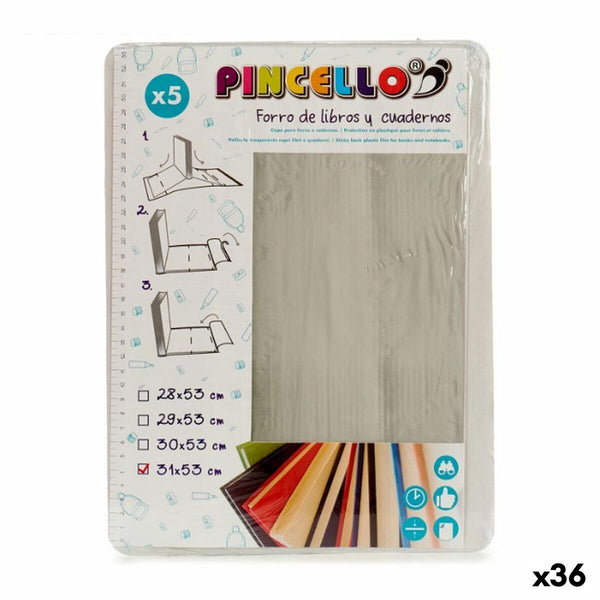 Adhesive Book Cover Transparent 31 x 53 cm (36 Units)