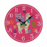 Wall Clock Llama 3 x 33,8 x 33,8 cm (12 Units)