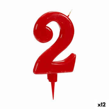 Candle Birthday Red Number 2 (12 Units)