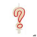 Candle ? Birthday White Red (12 Units)