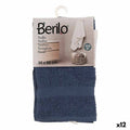 Bath towel 30 x 0,5 x 50 cm Blue (12 Units)