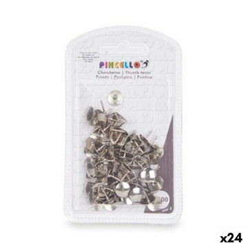 Drawing pins Silver Metal (24 Units)