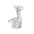 Colouring Plush White Black Cloth 17 x 22 x 9 cm Giraffe (8 Units)