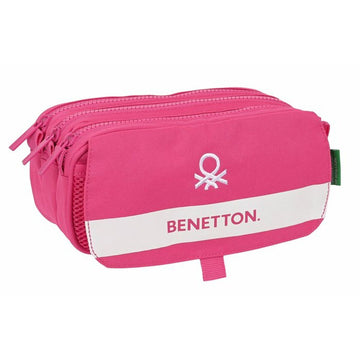 Triple Carry-all Benetton Raspberry 21,5 x 10 x 8 cm Fuchsia