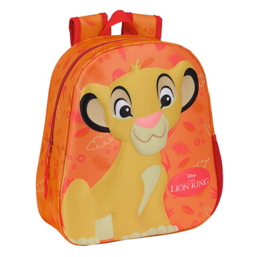 3D Child bag The Lion King Orange 27 x 33 x 10 cm