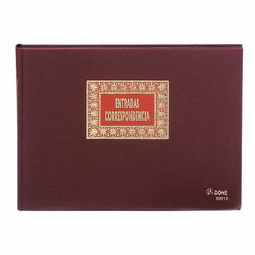Correspondence Record Book DOHE 09910 A4 Burgundy 100 Sheets