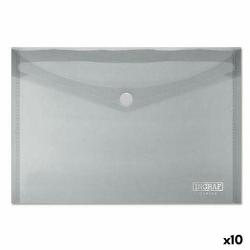 Document Holder Ingraf Plastic Transparent Clasp A5 (10Units)