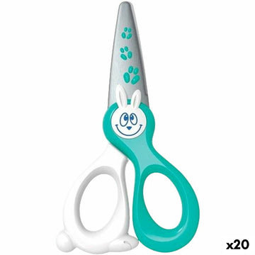 Scissors Maped Kidikut Blue White 12 cm (20 Units)