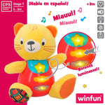 Soft toy with sounds Winfun Cat 16 x 17,5 x 10,5 cm (6 Units)