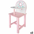 Highchair Woomax 25 x 55 x 20 cm Dolls White Pink 2 Units