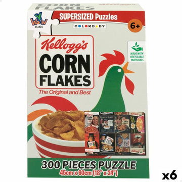 Puzzle Kellogg's Corn Flakes 300 Pieces 45 x 60 cm (6 Units)