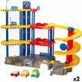 Car park with Cars Motor Town 4 levels 70 x 55 x 28 cm (2 Units)