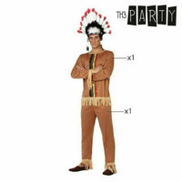 Costume for Adults Th3 Party American Indian Brown XL (Refurbished B)