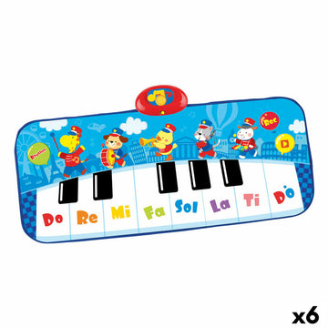 Toy piano Winfun 90 x 0,5 x 38 cm Blue animals (6 Units)