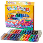 Painting set PLAYCOLOR Basic Metallic Fluor Multicolour 24 Pieces