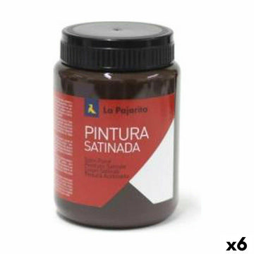 Tempera La Pajarita L-15 Dark brown Satin finish School (35 ml) (6 Units)